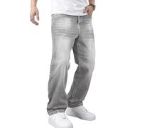JMIERR Herren Baggy Jeans Weite Jeanshose Grau Y2K Denim Streetwear Raw Jogginghose Loose Fit Männer Hip Hop Jeanspants 3XL