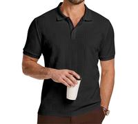 JMIERR Herren Poloshirt Kurzarm Casual Sommer Textured Polo | Regular Fit Poloshirts für Herren,Old money style Polohemd,Stretch Strickpolo Regular Fit,Atmungsaktiv,Maschinenwaschbar