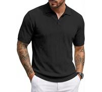 JMIERR Poloshirt Herren Kurzarm Strickpolo Tshirt Sommer Business Casual Polo Herren Regular Fit Gestrickt Polohemd Männer Golf T-Shirt S-3XL
