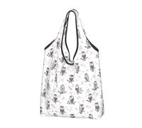 Jmorco Einkaufstasche für Damen, Motiv: Eule, Baumzweige, wiederverwendbar, faltbar, umweltfreundlich, Einkaufstasche, Zweige mit Eulenmotiv, Einheitsgröße