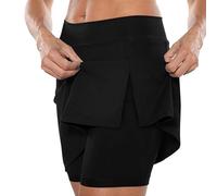 Jmwedia Rock Mit Hose Drunter,Tennisrock Hohe Taille Sportrock Mit Hose Kurz Golfrock Yoga Fitness Golf Laufrock Hosenrock 2 In1 Sport Leggings Mit Rock Dehnbar Laufenrock Outdoor Minirock