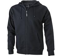 JN042 Men´s Hooded Jacke Sweatjacke Kapuze Sweatshirt, Farbe:Black;Herrengrößen:XL