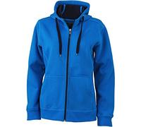 JN354-1 Ladies´ Doubleface Jacke Sweatjacke Kapuze Sweatshirt S,Azur-Navy