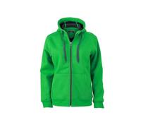 JN354-1 Ladies´ Doubleface Jacke Sweatjacke Kapuze Sweatshirt S,fern green-graphite (solid)
