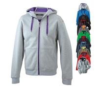 JN355 James+Nicholson Herren DOUBLEFACE Jacke Sports Grey (Heather) XL