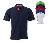 JN716 James+Nicholson Herren Traditionell Polo Navy S