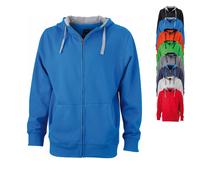 JN963 James+Nicholson Herren LIFESTYLE Kapuzenjacke Cobalt XXL
