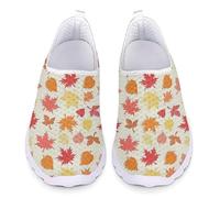Jndtueit Ahorn Blätter Frauen Trainer Laufschuhe, Thanksgiving Casual Walking Schuhe, Herbst Ernte Atmungsaktive Frühling/Herbst Jogging Sneaker für Work Workout