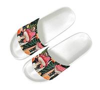 Jndtueit Pilz Hausschuhe für Frauen Innen und Outdoor, Schnecke Open Toe Slide Slipper, rote Pilze schnell trocknende Sandale