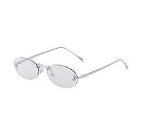 JNWHY Sonnenbrille Herren Modische Rahmenlose Sonnenbrille Mit Geschnittenem Rand Für Damen Mit Diamanteingelegtem Ovalem Rahmen Sonnenbrille Für Damen Brille 6