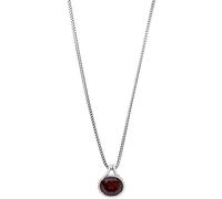 JOBO Anhänger 585 Gold Weißgold 44 Diamanten Brillanten 1 Granat rot