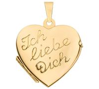 Jobo Damen-Anhänger Medaillon Herz Ich liebe Dich aus 8 Karat 333 Gold 19 mm