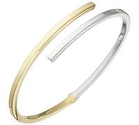 JOBO Armreif Armband oval 925 Sterling Silber bicolor vergoldet