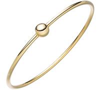 Jobo Damen-Armreif aus 925 Sterling Silber vergoldet mit einzelner Kugel 20 cm