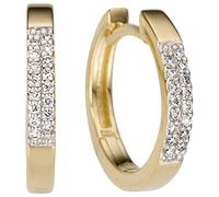 Jobo Damen-Creolen aus 14 Karat 585 Gold mit 32 Diamanten