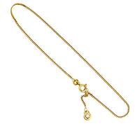 Jobo Damen-Fußkette aus 8 Karat 333 Gold mit 2 Zirkonia 25 cm