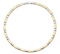 Jobo Damen Collier Halskette aus Edelstahl gold farben beschichtet bicolor 47 cm Kette