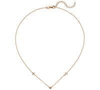 Jobo Damen-Halskette Glaube Liebe Hoffnung aus 925 Sterling Silber rosegold vergoldet 43 cm
