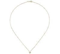 Collier Halskette mit Anhänger Stern 375 Gold Gelbgold 42 cm Kette