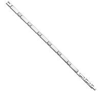 Jobo Damen Armband aus Edelstahl teil matt 21 cm mit Klappverschluss