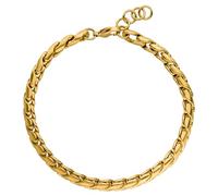 Jobo Damen Herren Armband Edelstahl goldfarben 21 cm