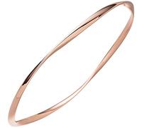 Jobo Damen Herren Armreif aus 925 Sterling Silber rosegold vergoldet 22 cm