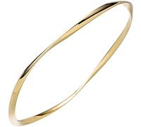 Jobo Damen Herren Armreif aus 925 Sterling Silber vergoldet 22 cm