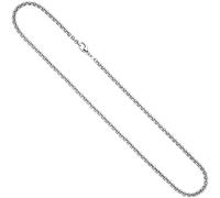 Jobo Damen Herren Erbs-Kette aus 14 Karat 585 Weißgold 3 mm 45 cm