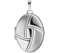 Jobo Damen-Medaillon aus 925 Sterling Silber Oval zum Öffnen für 2 Fotos
