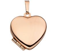 Jobo Damen-Medaillon Herz aus 925 Sterling Silber rosegold vergoldet zum Öffnen für 2 Fotos