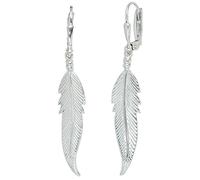 Jobo Damen-Ohrringe Feder hängend aus 925 Sterling Silber 47 mm lang