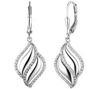Jobo Damen-Ohrringe hängend aus 925 Sterling Silber mit 86 Zirkonia