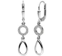 Jobo Damen-Ohrringe hängend aus 925 Sterling Silber mit Zirkonia