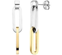Jobo Damen-Ohrringe hängend aus Edelstahl Bicolor beschichtet