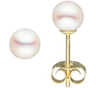 Jobo Damen Ohrstecker 585 Gold Gelbgold 2 Akoya Perlen 5 mm