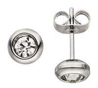 Ohrstecker Edelstahl 2 Zirkonia Ohrringe Edelstahlohrstecker