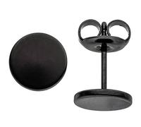 Jobo Damen-Ohrstecker STUDS aus Edelstahl schwarz beschichtet