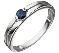 Jobo Damen-Ring aus 8 Karat 333 Weißgold mit Safir Größe 56
