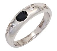 Jobo Damen-Ring aus 925 Sterling Silber mit Safir und Zirkonia Größe 54