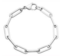 Jobo Herren Damen Armband Paperclip aus Edelstahl 23 cm