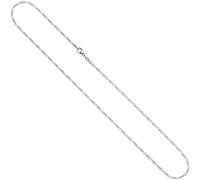 Jobo Herren Damen Figaro-Kette aus 14 Karat 585 Weißgold 1,7 mm 45 cm