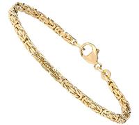 Jobo Herren Damen Königs-Armband aus 8 Karat 333 Gold massiv 2,8 mm 21 cm
