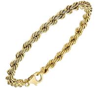 Jobo Herren Damen Kordel-Armband aus 14 Karat 585 Gold 3,2 mm 19 cm