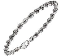 Jobo Herren Damen Kordel-Armband aus 925 Sterling Silber massiv 4,3 mm 19 cm