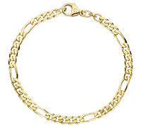 Figaroarmband 585 Gold Gelbgold 18,7 cm Armband Goldarmband Karabiner