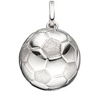 Kinder Anhänger Fußball 925 Sterling Silber rhodiniert mattiert Kinderanhänger