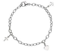 Jobo Kinder-Armband Glaube Liebe Hoffnung aus 925 Sterling Silber 16 cm