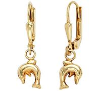 Jobo Kinder-Ohrhänger Delfin aus 8 Karat 333 Gold