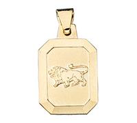 Jobo Sternzeichen-Anhänger Löwe aus 8 Karat 333 Gold