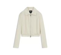 BOSS Regular-Fit Jacke aus Krepp-Gewebe mit Reißverschluss - Style Jocalena, 50551922 Natur 44